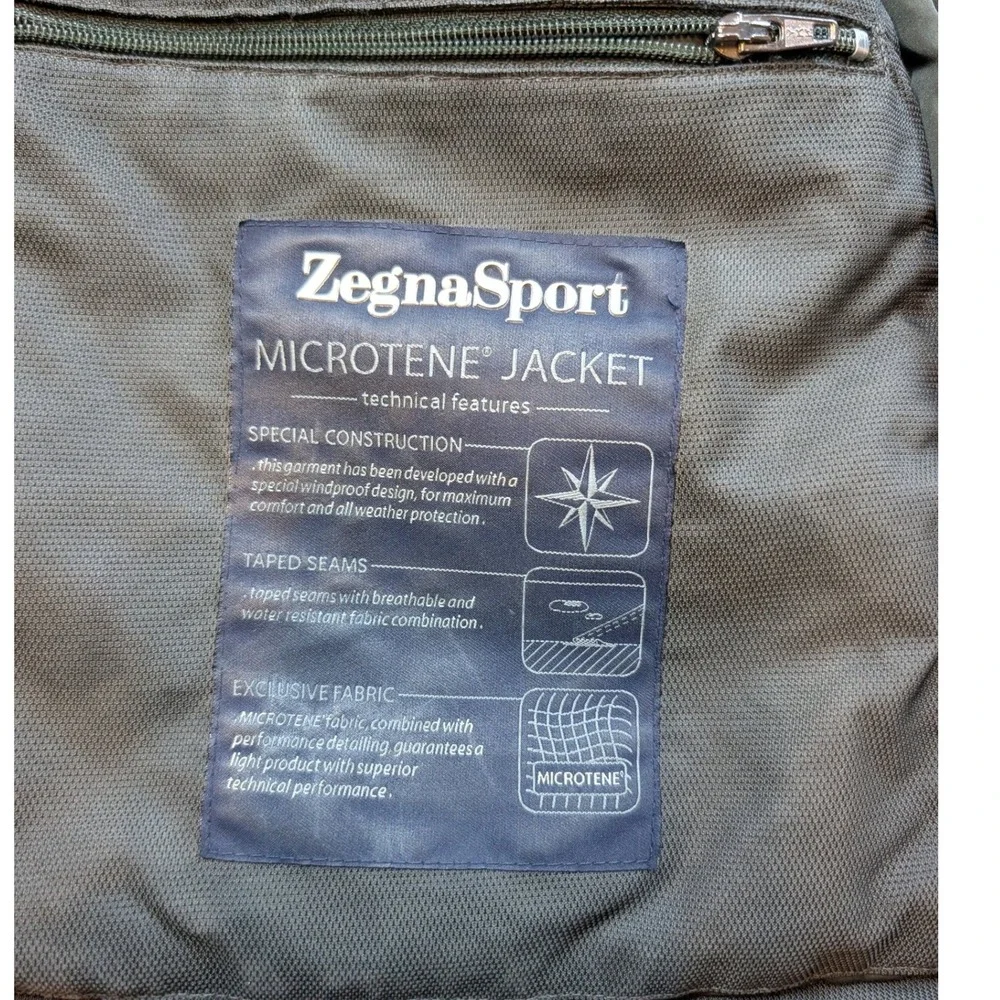 Zegna Sport Microtene Thermore Insulated Parka Jacket Olive Green Hooded Mens XL
